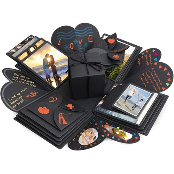 Komake Überraschung Box, Explosion Box, DIY Geschenk Scrapbook und Foto-Album für Weihnachten/Valentine/Jahrestag/Geburtstag/Hochzeit