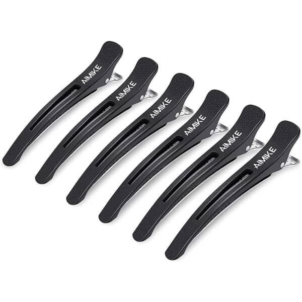 AIMIKE Haarspangen, Haarclips zum Stylen und Schneiden, Rutschfeste Haarklammern mit Silikonband, No-Trace Abteilklammern für Dickes und Dünnes Haar – Professionelle Salon-Haarnadeln