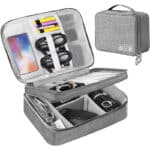 HCFGS Organizer Tasche, Reise Elektronik Etui 3 Schicht Grosse Kapazität Multifunktional Wasserdicht Stossfest Case für Kabel, ipad, Ladegerät, Handy, Festplatten, Powerbank, etc