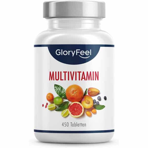 Multivitamin Hochdosiert - 450 Tabletten (15 Monate) - Alle Wertvollen A-Z Vitamine und Mineralstoffe - Unterstützt das Immunsystem** - Laborgeprüft ohne Zusätze in Deutschland hergestellt