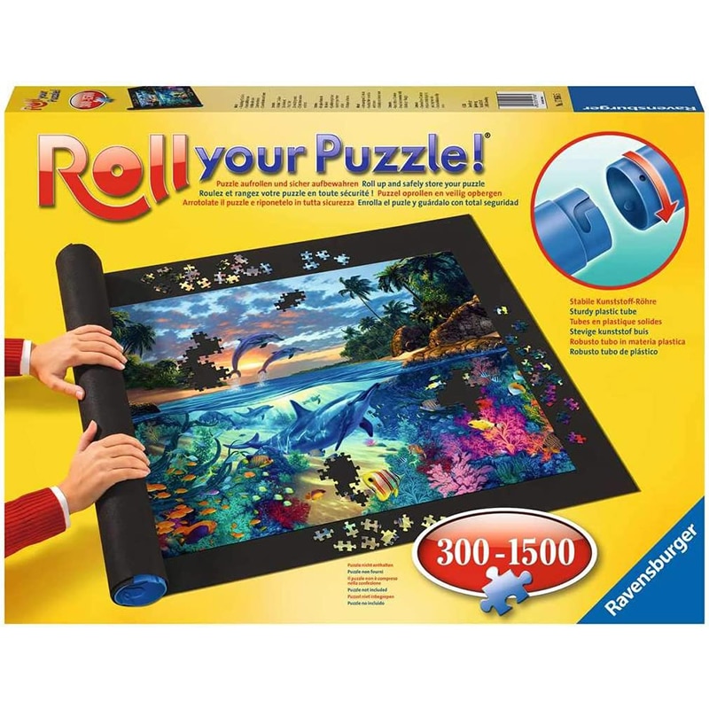 r3 RAVENSBURGER PUZZLE - Puzzlematte für Puzzles mit bis zu 300-1500 Teilen, Puzzleunterlage zum Rollen, Praktisches Zubehör zur Aufbewahrung von Puzzles – Bild 1