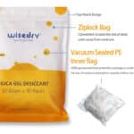 Wisedry Silica Gel Sachets Beutel mit Orangenperlen Feuchtigkeitsanzeige Trockenmittel Packs Feuchtigkeitsabsorber zur Entfernung von Lufttrockner Feuchtigkeit, Lebensmittelqualität – Bild 2