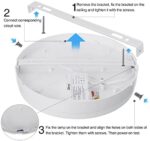 SOLMORE LED Deckenleuchte 24W, LED Deckenlampe Rund, Wasserfest Badlampe Ø23cm, Decke Lampen Deckenbeleuchtung ideal für Badezimmer Schlafzimmer Balkon Küche und Wohnzimmer – Bild 7