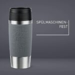 Emsa Travel Mug Classic – 360 ml Thermobecher, 4h heiß/8h kalt, auslaufsicher, Quick-Press-Verschluss, 360° Trinköffnung
