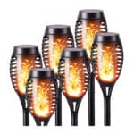Geemoo, Solarleuchten für Aussen Garten, Geemoo Solar Fackel Gartenfackeln mit Realistischer Flammeneffekt, Wasserdicht Solarlampe für Aussen, Hinterhöfe, Gärten, Rasen Beleuchtung (Warmweiss)