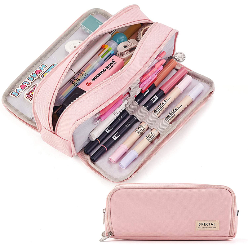 CICIMELON7 CICIMELON Federmäppchen Grosse Kapazität Federtaschen Teenager Mädchen Mäppchen mit Reissverschluss Make-up Tasche für Schule & Büro – Bild 1