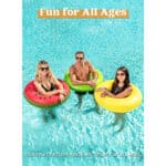 JOYIN 3 Stück Aufblasbare Schwimmringe mit Sommerfruchtmalerei, Kiwi, Zitrone und Wassermelone, 82.5 cm Badespielzeug für Poolparty Dekorationen – Bild 3
