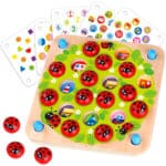Nene Toys  – Gedächtnis Spiel aus Holz für Kinder im Alter von 3, 4, 5 Jahren mit 10 Lustigen Mustern – Pädagogisches Spielzeug, Fördert Gedächtnis und Kognitive Fähigkeiten