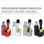 WENKO Spül-Set Empire, 4 in 1 - Spülmittelspender, Spülbürste, Spültuchhalter & Organizer, hochwertige Keramik mit Soft-Touch Oberfläche, Fassungsvermögen 250ml – Bild 6