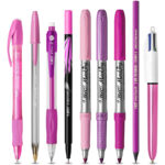 BIC Stifte Set  2 Kugelschreiber, 1 Federmäppchen, 1 Fineliner, 2 Bleistifte, 1 Tintenroller & 3 Permanent Marker, Pink & Purple Set – Bild 3