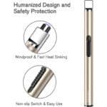 REIDEA Lichtbogen Stabfeuerzeug USB Aufladbar Feuerzeug, Lang Elektronisch Lichtbogen Feuerzeug/Arc Lighter für Kerzen, Feuerwerk, Küche, Flammenlos Kerzenanzünder – Bild 2