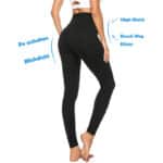JOYSPELS Figurformende Damen Sporthose mit Pfirsich Design, Blickdichte Sport Leggings - Lange Sportleggins Yogahosen mit Taschen – Bild 5