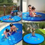 Peradix Splash Pad, Sprinkler Wasser-Spielmatte Anti-Rutsch Splash Play Matte Sommer Outdoor Garten Kinder Spielzeug Sprinklerpool für Baby Party – Bild 3
