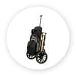 MoMi ESTELLE DAKAR Kinderwagen ab 6. Monat (bis 22 kg), klappbarer Buggy mit 5-Punkt-Sicherheitsgurt, Einkaufskorb Liegefunktion, Teleskop-Stange zu Ziehen, steht nach Zusammenklappen Leopard – Bild 8