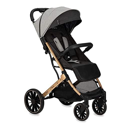 41ezjn-q9CL.jpg MoMi ESTELLE DAKAR Kinderwagen ab 6. Monat (bis 22 kg), klappbarer Buggy mit 5-Punkt-Sicherheitsgurt, Einkaufskorb Liegefunktion, Teleskop-Stange zu Ziehen, steht nach Zusammenklappen Leopard – Bild 1