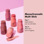 e.l.f. Monochromatisches Multi-Stick-Rouge, cremig, leicht, vielseitig, luxuriös, verleiht Schimmer, einfach zu bedienen unterwegs, mischt mühelos – Bild 4