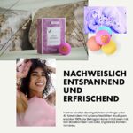 100% NATÜRLICHes Badebomben-Geschenkset 6er-Pack mit ätherischen Bio-Ölen für einen prickelnden & entspannenden Spa-Tag - Parabenfreie/Sulfatfreie Schaumbadebomben für Kinder/Erwachsene/Damen/Baby – Bild 6