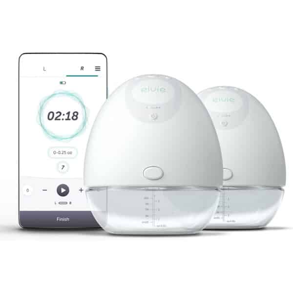 Elvie Pump – Elektrische Milchpumpe für leichtes Abpumpen, bequeme, tragbare Stillpumpe, mit App-Funktion, um den Abpump-Verlauf zu verfolgen…