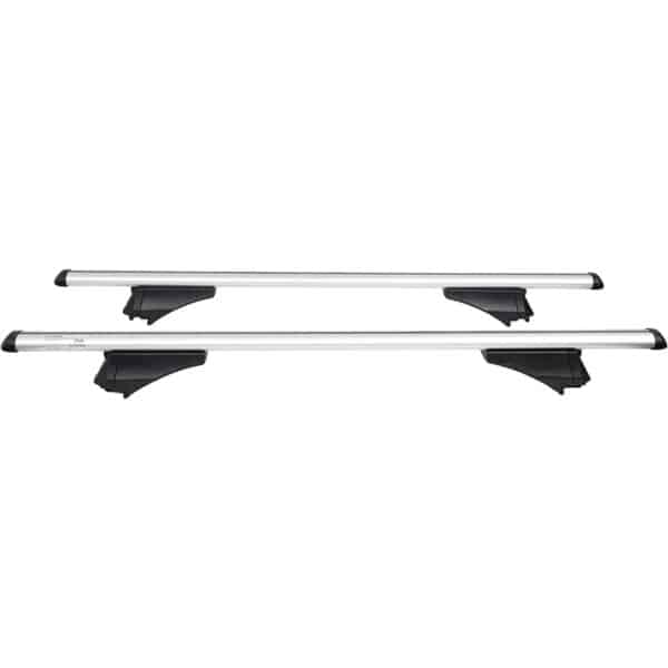 FISCHER Relingträger TopLine XL, für Fahrradträger, Dachboxen oder als Skihalter, für offene Dachrelinge, Tragkraft 90 kg, vormontiert, inklusive Schloss