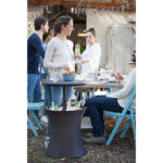 Keter Pacific Cool Bar, 3-in-1 Cocktailtisch, Couchtisch und Outdoor Eiskühler in Rattanoptik, UV-geschützt und wetterfest, braun, Kühlbox 30l Volumen – Bild 4