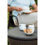 Keter Pacific Cool Bar, 3-in-1 Cocktailtisch, Couchtisch und Outdoor Eiskühler in Rattanoptik, UV-geschützt und wetterfest, braun, Kühlbox 30l Volumen – Bild 8