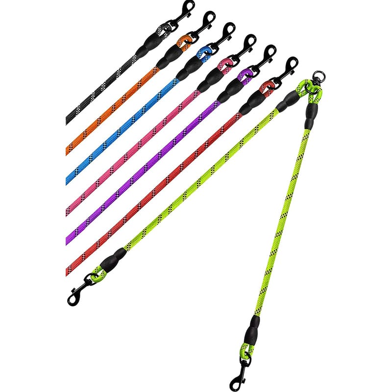 Taglory2 Taglory Doppelte Leinen/Hundeleine Doppelleine für 2 Hunde/Keine Verwicklung Reflektierend Kletterseil/Verstellbar Splitterleinen – Bild 1