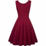 cocktailkleid v Ausschnitt Elegante Kleider Weihnachten Petticoat Kleid 50er Jahre Swing Kleid – Bild 2