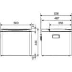 Dometic CombiCool RC 2200 EGP, lautlose, elektrische Absorber-Kühlbox aus Aluminium mit Gas-Anschluss 50 mbar, 40 Liter, 12 V und 230 V für Auto, Lkw und Steckdose – Bild 7