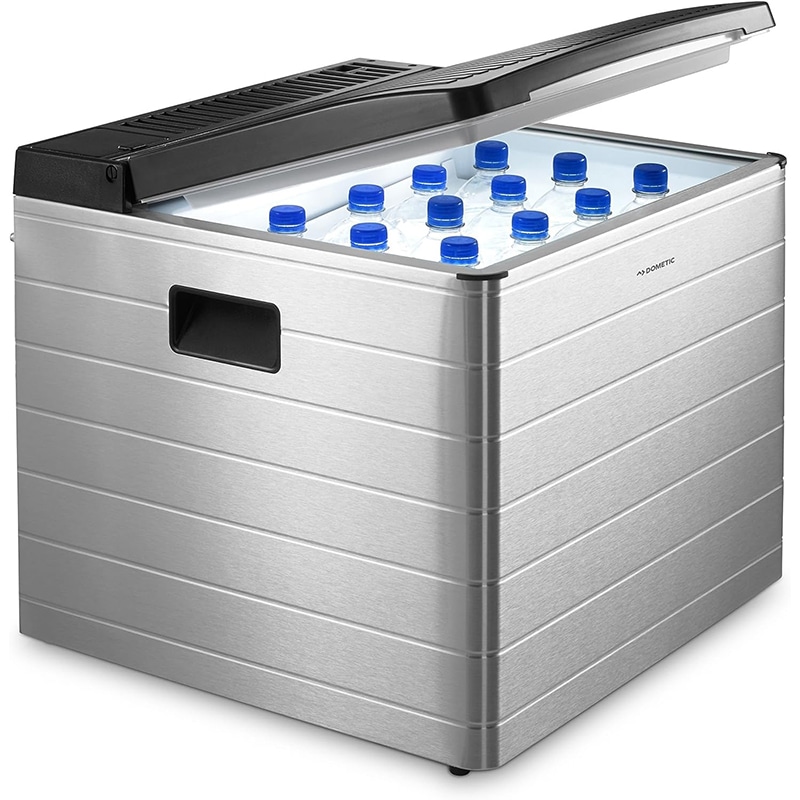 dometic Dometic CombiCool RC 2200 EGP, lautlose, elektrische Absorber-Kühlbox aus Aluminium mit Gas-Anschluss 50 mbar, 40 Liter, 12 V und 230 V für Auto, Lkw und Steckdose – Bild 1
