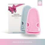 LoWell® 2 Stück Peelinghandschuh Körper, Hamam Handschuh Peeling für Körper und Gesicht, Handschuh Peeling, Exfoliating Gloves, Body Scrub, Bonus Peeling Guide und 2 Saugnäpfe – Bild 6