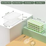 DOQAUS Silikon Eiswürfelform, Eiswürfelbehälter silikon mit Deckel und Zange 4 PACK Eiswürfel maker [LFGB-Zertifizierte BPA-Freie Eiswürfelform babybrei] – Bild 6
