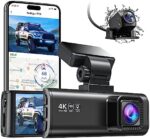 REDTIGER F7N 4K Dashcams mit WiFi GPS Front 4K/2.5K und hinten 1080P Dual Dash 3.18" Display Kamera für Autos, 170° Weitwinkel Dashboard Recorder, Parking Monitor, Support 256GB Max