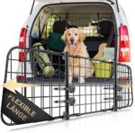 HELDENWERK Universal Kofferraum Trenngitter für Hunde - Auto Hundegitter zum Transport für deinen Hund - Schutzgitter mit Kopfstützen-Befestigung - Stufenlos verstellbares Kofferraumschutz Gitter