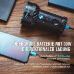 OLIGHT X7R Marauder 2 LED Taschenlampe, Super Hell 14000 Lumen Wiederaufladbare USB Grosse Taschenlampe mit Strahler und Flutlicht, 800 Meter Leuchtweite, 7modi,Schwarz – Bild 8