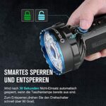 OLIGHT X7R Marauder 2 LED Taschenlampe, Super Hell 14000 Lumen Wiederaufladbare USB Grosse Taschenlampe mit Strahler und Flutlicht, 800 Meter Leuchtweite, 7modi,Schwarz – Bild 7