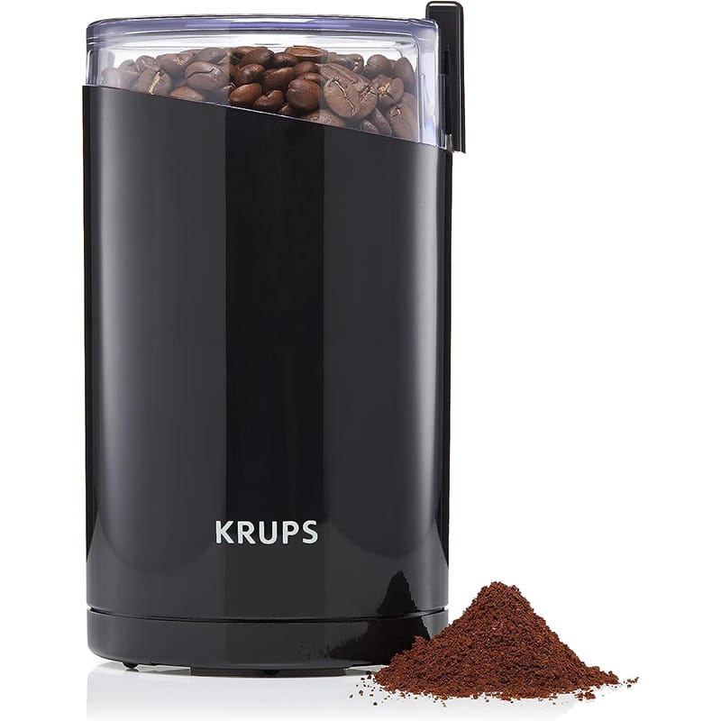 krups Krups F20342 Kaffeemühle und Gewürzmühle in Einem | Leistungsstarker Motor | Mahlgrad variabel | 75g Füllmenge | Schlagmesser aus Edelstahl | Sicherheitsdeckel | Anti-Rutsch-Füsse | Schwarz – Bild 1