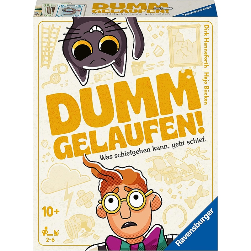 neue Ravensburger 20968 - Dumm Gelaufen! Kartenspiel für 2-6 Personen, Mit Mac und schwarzer Katze Murphy, Unterhaltung ab 10 Jahren – Bild 1