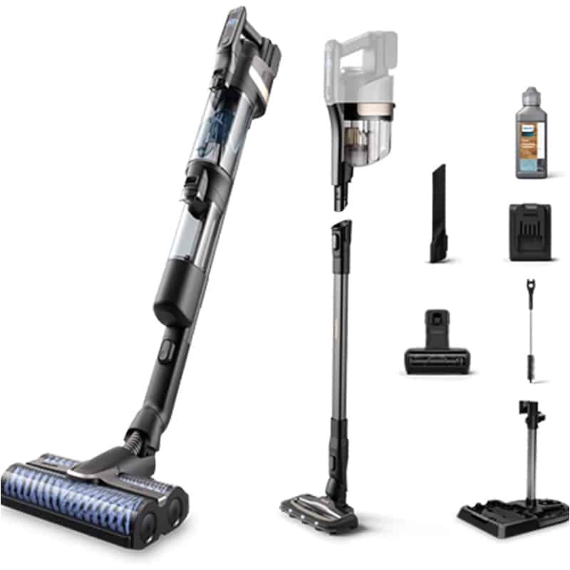 philips1 Philips Kabelloser Nass-Trockensauger, Staubsaugen und Nasswischen, automatische Selbstreinigung, bis zu 45 Minuten Laufzeit und 185 m², 3 Reinigungsmodi, – Bild 1