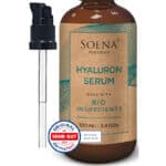 BIO HYALURON SERUM +B5| Hyaluronsäure Hochdosiert | 4-Fach Anti-Falten - 100ml | Frei von Alkohol &Parfüm | Vegan | Hyaluronsäure Serum - Gesichtsserum | Anti-Aging Gesichtscreme | Made in Germany