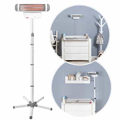 415gFvERiL.jpg reer Wickeltischstrahler FeelWell 2in1, Standheizstrahler und Wandmontage, 2 Heizstufen, Timer, Kippsicherung, geprüft nach Medizinstandard – Bild 1