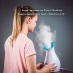 Pure Daily Care Nano-Dampfgarer Grosser 3-in-1-Nano-Ionen-Gesichtsdampfer mit präziser Temperaturregelung; 30 Minuten Dampfzeit; Luftbefeuchter; Verstopfte Poren; Mitesser; Spa-Qualität; 5-teilige – Bild 5