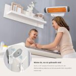 reer Wickeltischstrahler FeelWell 2in1, Standheizstrahler und Wandmontage, 2 Heizstufen, Timer, Kippsicherung, geprüft nach Medizinstandard – Bild 7