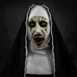 FUFRE Halloween Maske, The Nonne Maske, Halloween Masken Horror Totenkopf Maske Latex Nonne Maske Halloween Schädel Maske für Halloween Kostüm Cosplay Party Totenkopf Halloween Deko – Bild 6