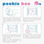 Pookie Boo Premium Baby Hand und Fussabdruck Set selber machen - mit Echtholz Bilderrahmen, Acrylglas & Platzhalter für 2 Babyfotos - Perfekte Geschenkidee für Kleinkinder, Väter und Mütter – Bild 3