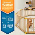 KIDUKU® 7,2 Meter Laufgitter XXL klappbar inkl. Tür, bestehend aus 8 Elementen, individuell formbar Laufstall Absperrgitter – Bild 2