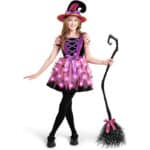 Spooktacular Creations Kid Hexe Kostüm, Mädchen Light Up Hexe Kostüm mit Hut, Kleinkind Halloween Dress Up – Bild 5