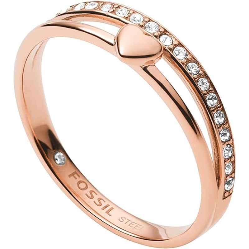 fossil1 Fossil Ring Für Frauen Vintage Glitz, Länge 21,5 X 20 X 6 Rose Gold Edelstahl Ring – Bild 1
