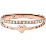 Fossil Ring Für Frauen Vintage Glitz, Länge 21,5 X 20 X 6 Rose Gold Edelstahl Ring – Bild 2