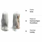 Dazone 70cm Karneval Perücke Lang Voll Cosplay, Lockig Wellig Fashion Kostüme Damen Haarteil Cosplay Wig für Alltag, Party Perücke Lang,Halloween Weihnachten – Bild 5