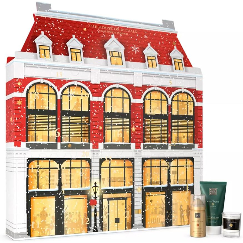 ritual RITUALS Adventskalender The Ritual of Advent 2023 – 24 Geschenke für Frauen und Männer – luxuriöse Wellbeing Produkte für den Advent – Adventskalender in Form eines Weihnachtshauses – Bild 1